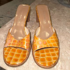 Made in italy open back sandal